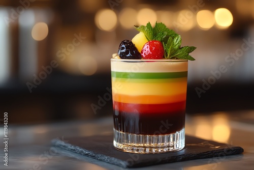 A Drink with a Creative Layering Technique