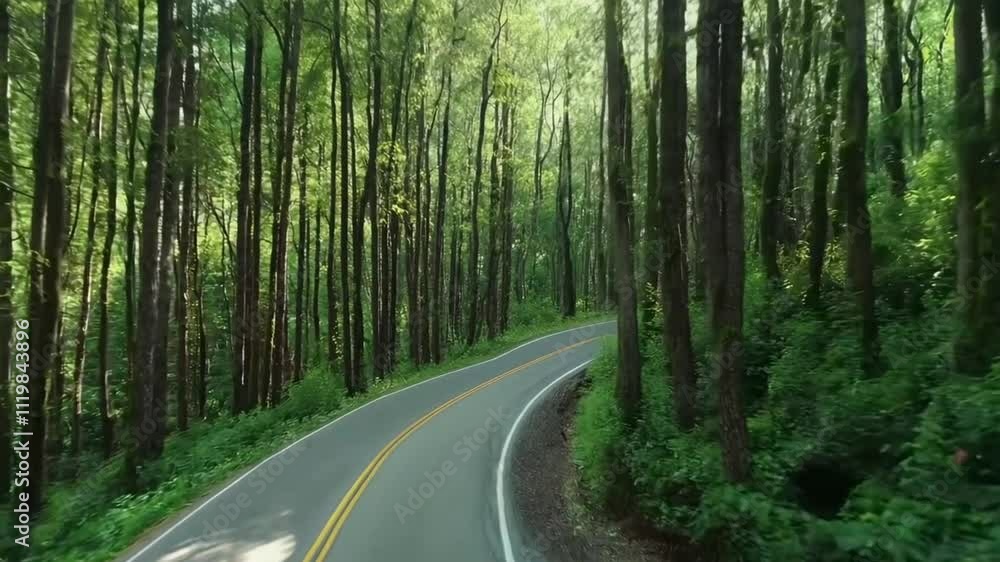 road through forest road through forest