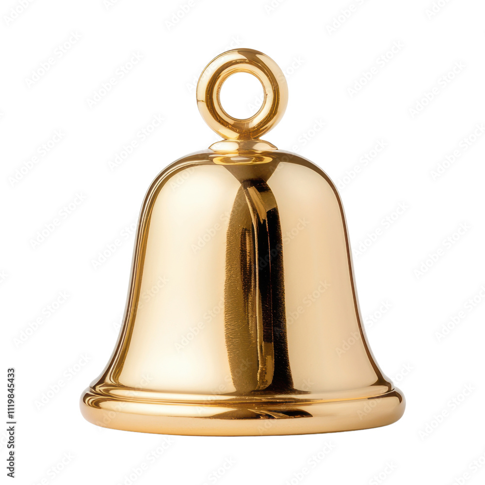 Shiny gold bell with a polished surface Shiny gold bell with a polished surface
