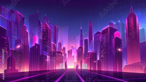 Neon Cityscape at Night