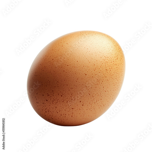 Realistic brown chicken egg on a black background photo