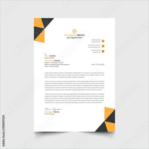 Letterhead design Template 