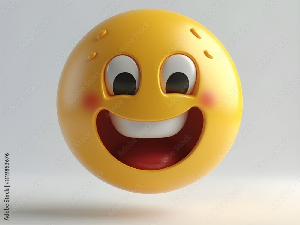 Fototapeta premium 3d smiley face with smile