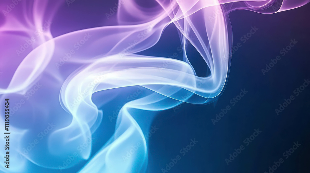 Ethereal Swirls of Colorful Smoke on a Dark Background in Abstract Art Style Ethereal Swirls of Colorful Smoke on a Dark Background in Abstract Art Style