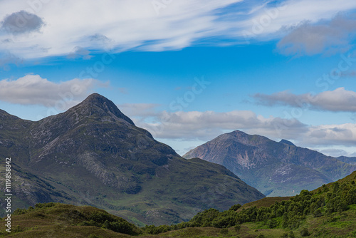 The Pap of Glencoe, Loch Leven, seen from The West Highland Way, Scotland