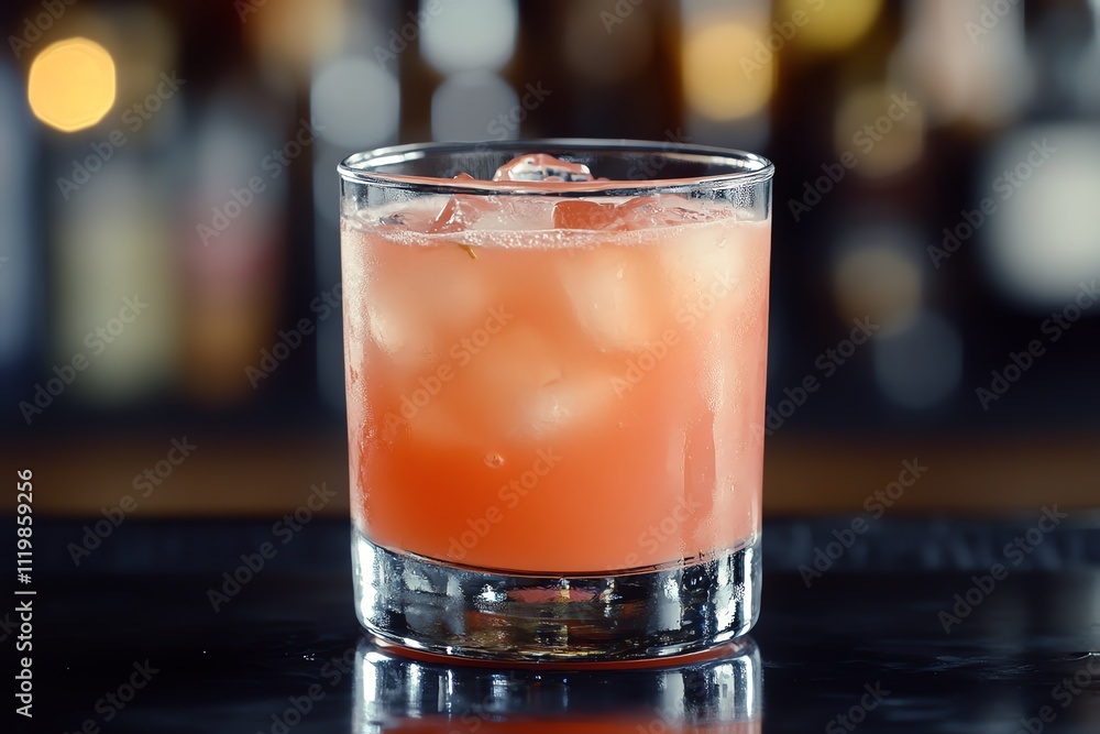 A Glass of Strawberry Daiquiri on a Black Table A Glass of Strawberry Daiquiri on a Black Table
