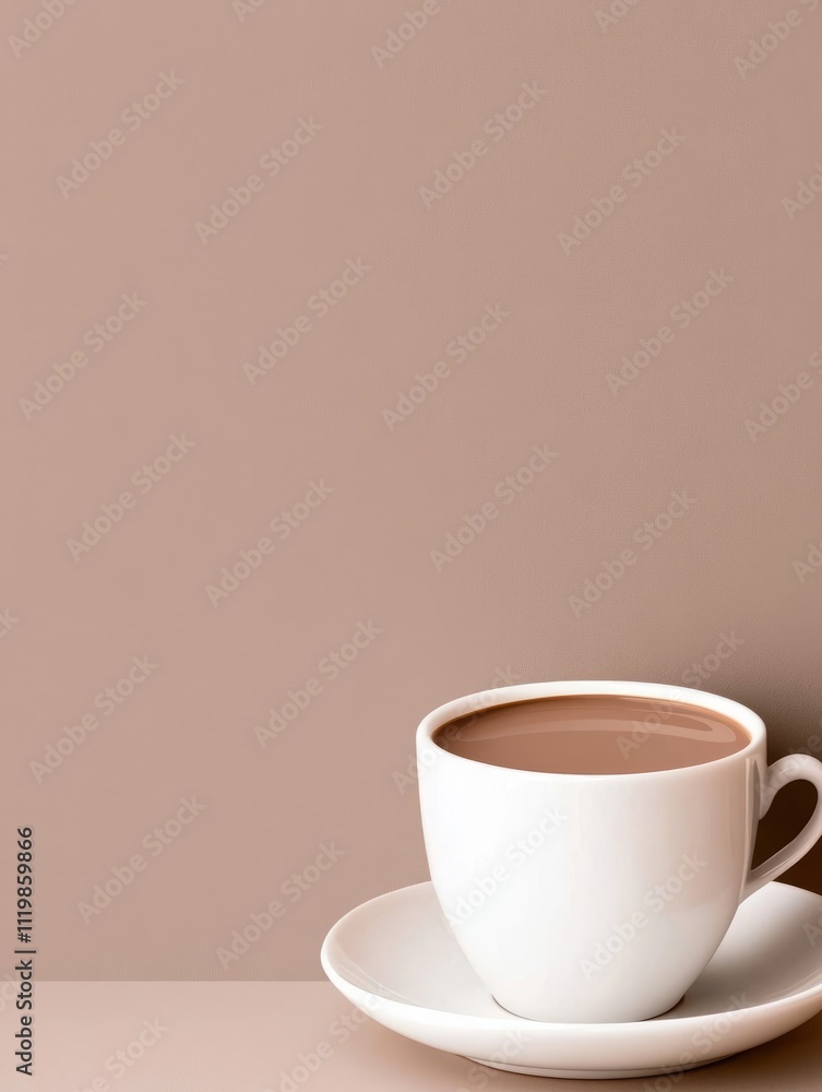 Coffee cup with latte art on a wooden saucer, featuring warm tones of Pantone Mocha Mousse PMS 17-1230 Coffee cup with latte art on a wooden saucer, featuring warm tones of Pantone Mocha Mousse PMS 17-1230