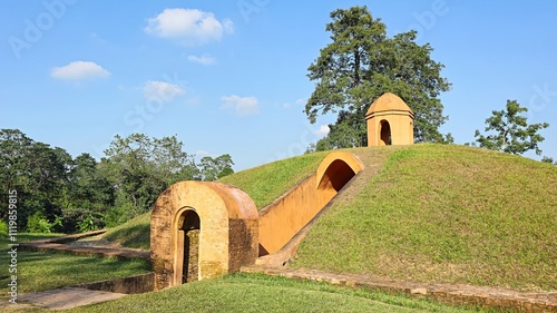 Burial mound (Maidam) of Ahom Kings, established by the first Ahom King in 1253 CE, Charaideo, Assam, India.