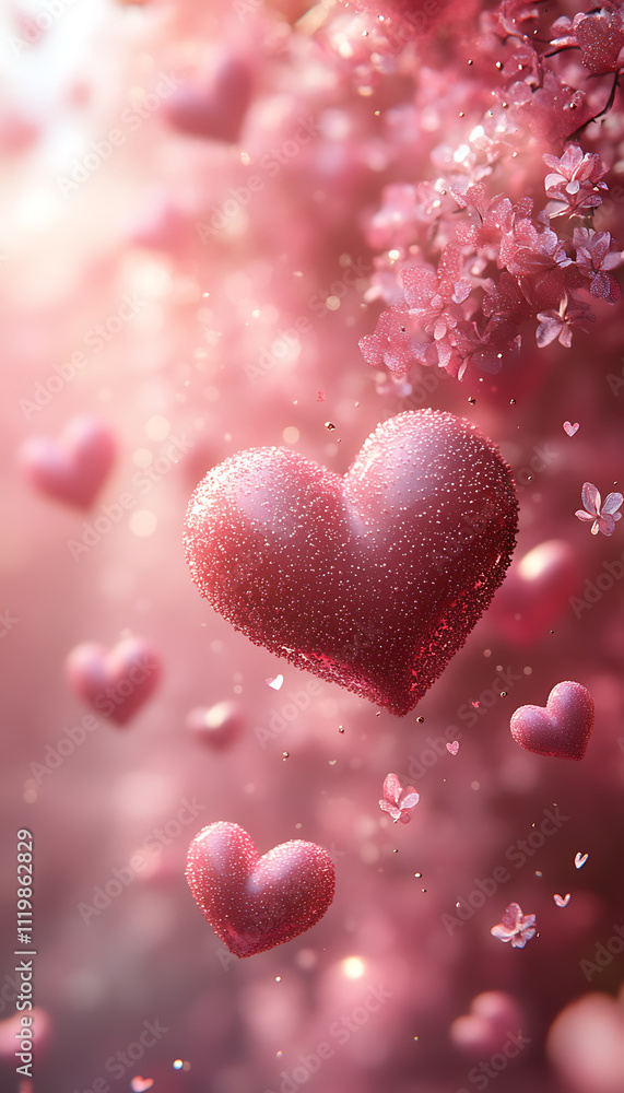 A soft pink gradient Valentine’s Day background with delicate floating hearts, leaving the center open for text, perfect for romantic designs or messages A soft pink gradient Valentine’s Day background with delicate floating hearts, leaving the center open for text, perfect for romantic designs or messages