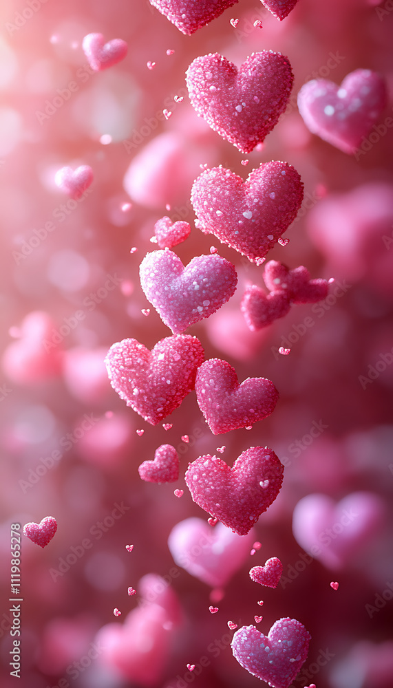 A soft pink gradient Valentine’s Day background with delicate floating hearts, leaving the center open for text, perfect for romantic designs or messages A soft pink gradient Valentine’s Day background with delicate floating hearts, leaving the center open for text, perfect for romantic designs or messages
