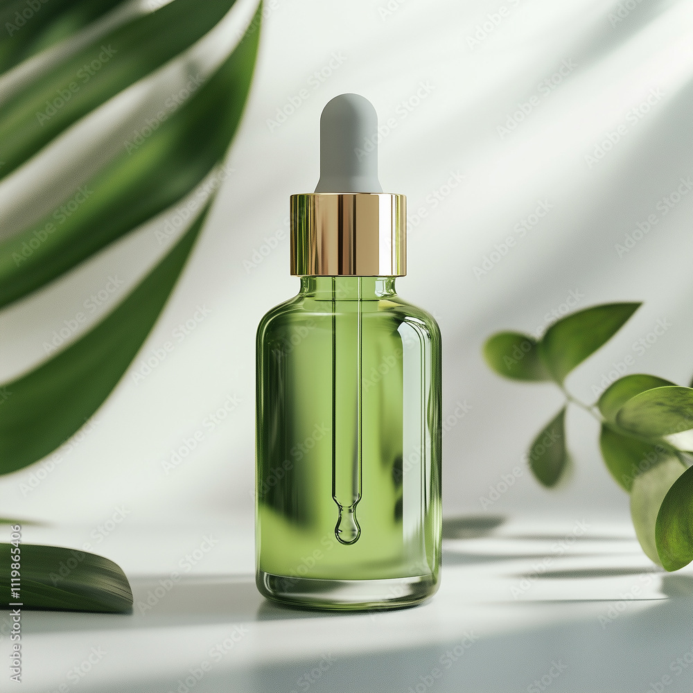 Green Glass Dropper Bottle for Skincare and Serums Green Glass Dropper Bottle for Skincare and Serums