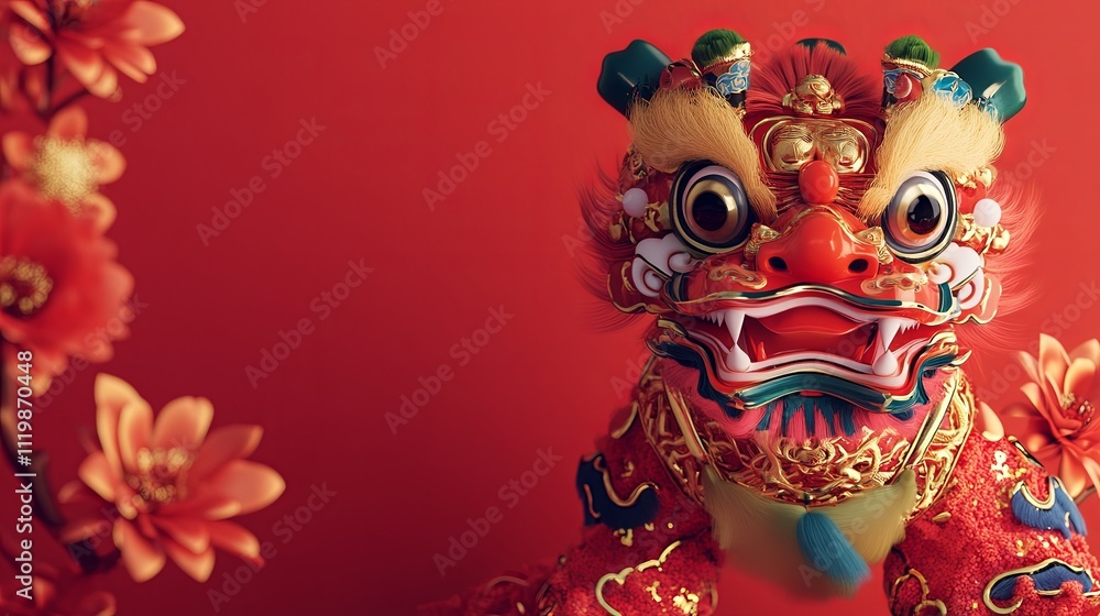 Happy Chinese New Year Greeting animation. Asian Chinese picture Happy Chinese New Year Greeting animation. Asian Chinese picture