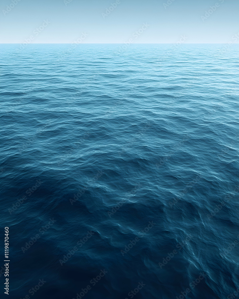Calm ocean surface, blue water texture.