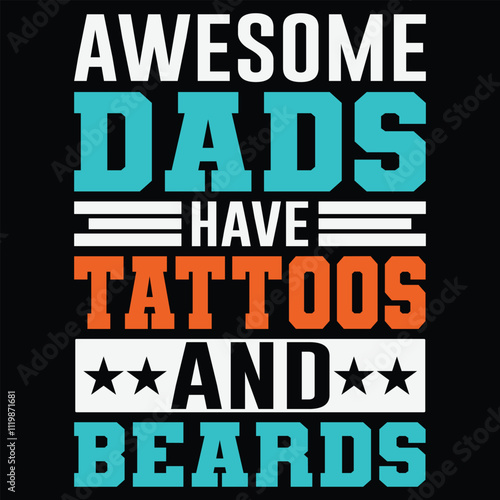 Father's day typography t shirt design