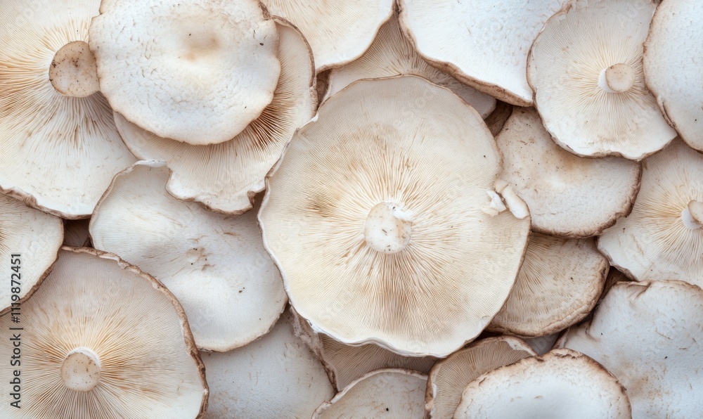 Mushroom Slices or fresh mushroom slices food background texture Mushroom Slices or fresh mushroom slices food background texture