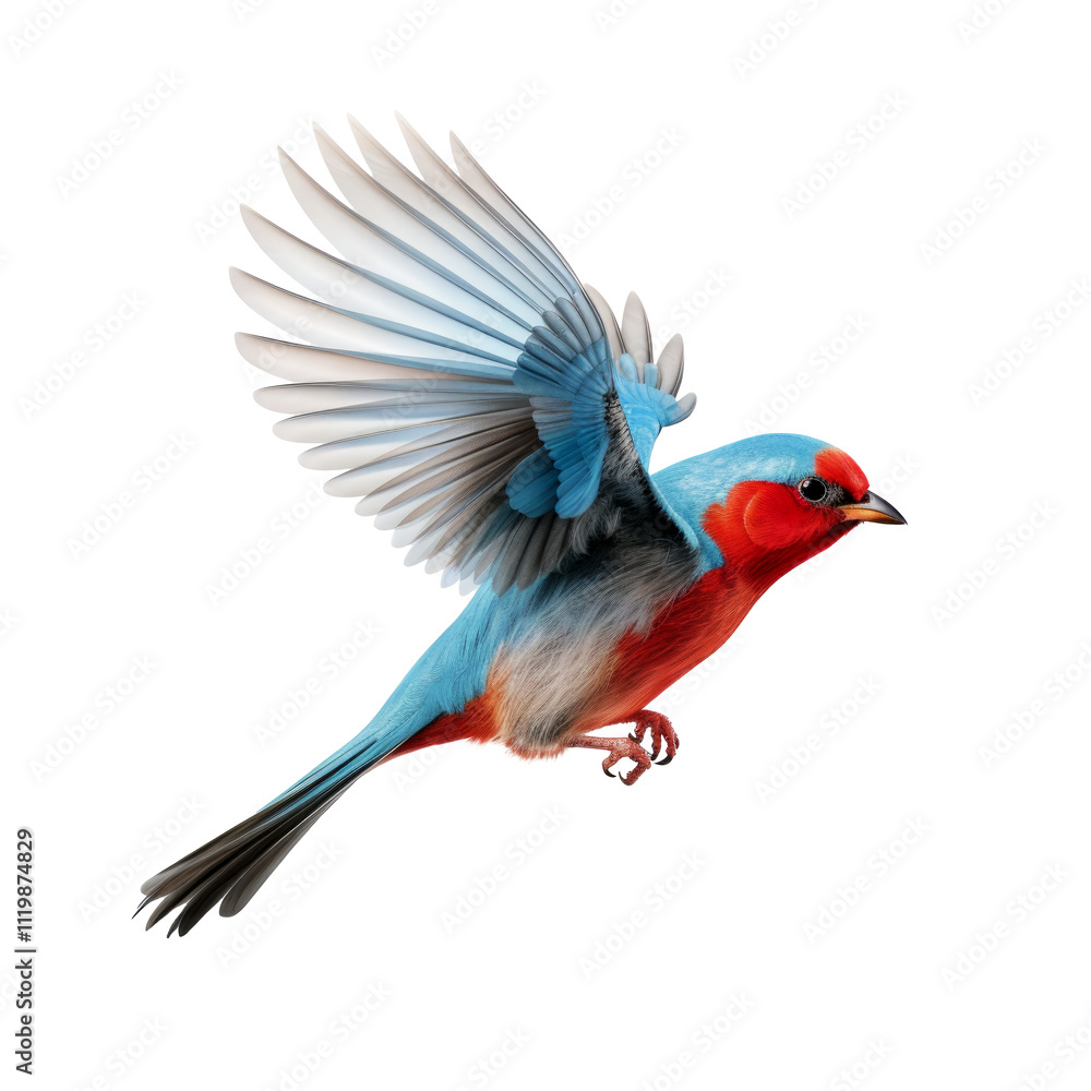 Fototapeta premium parrot bird looking isolated on white