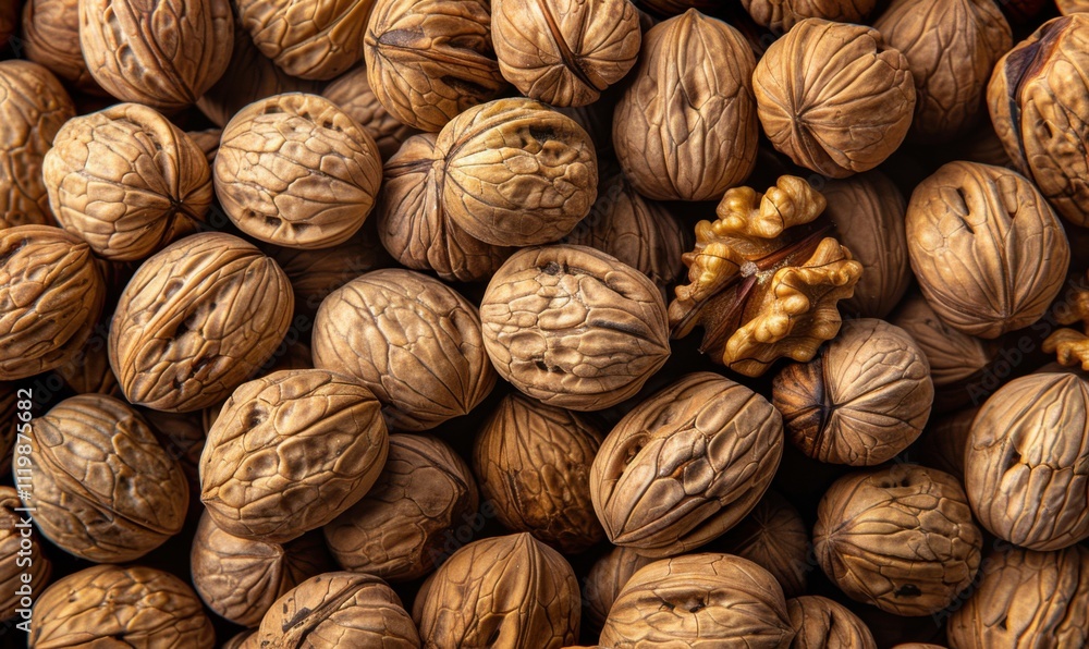 Pile of delicious walnuts, each shell and kernel vividly shown in high-definition clarity. Pile of delicious walnuts, each shell and kernel vividly shown in high-definition clarity.