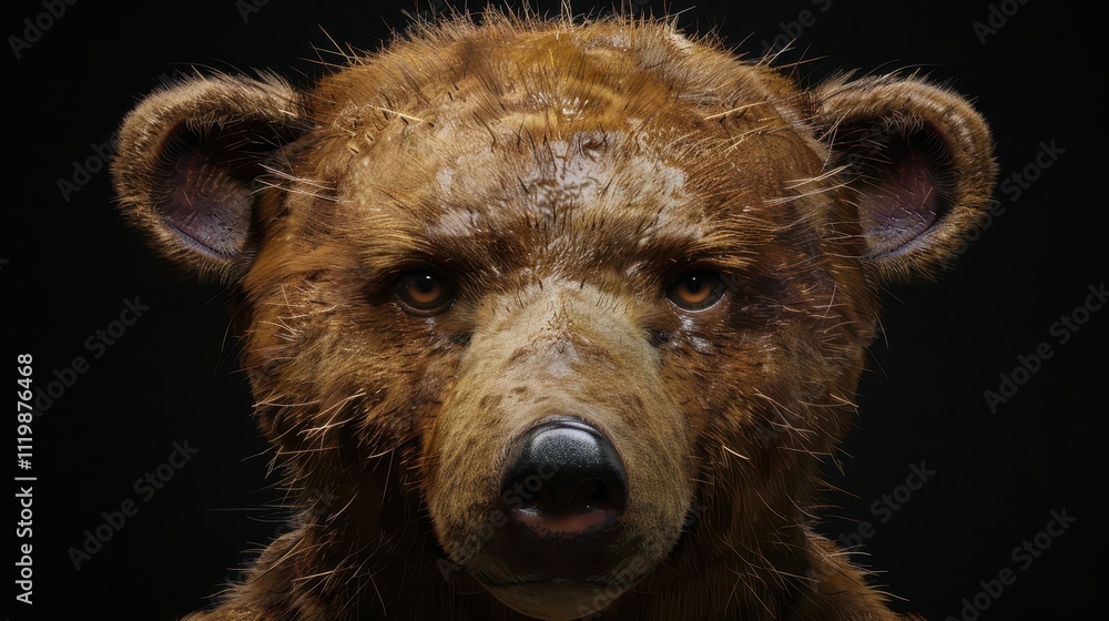 Grizzly Bear Portrait. Grizzly Bear Portrait.