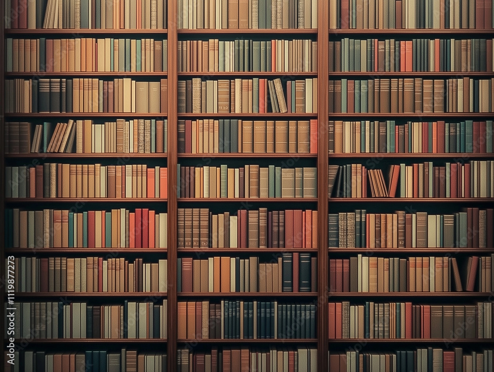 A vibrant library wall packed with colorful books, warm tones, and symmetrical organization, creating depth and an inviting, artistic atmosphere.
A vibrant library wall packed with colorful books, warm tones, and symmetrical organization, creating depth and an inviting, artistic atmosphere.