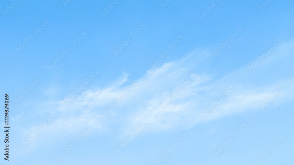 Fototapeta premium Clear blue sky with thin clouds