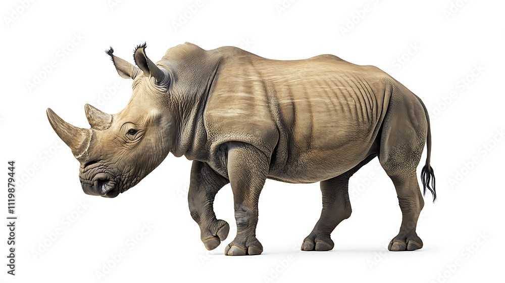 Obraz premium Rhinoceros isolated on white background