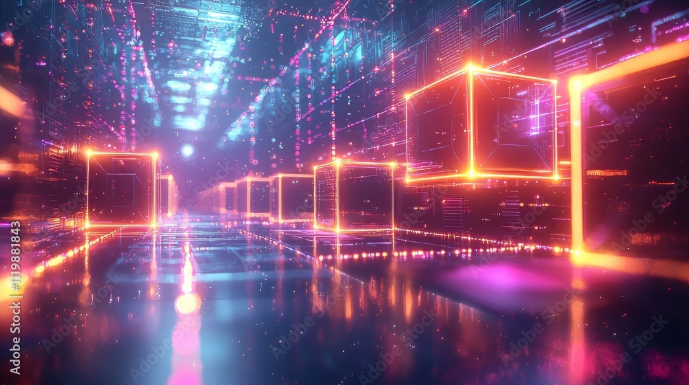 Fototapeta premium Unlocking Blockchain Technology: A Guide to Cryptocurrency Trading and Innovation