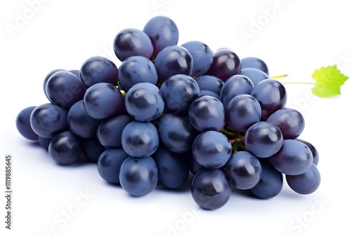 Blue grapess on white background, Fresh Blue grapess photo