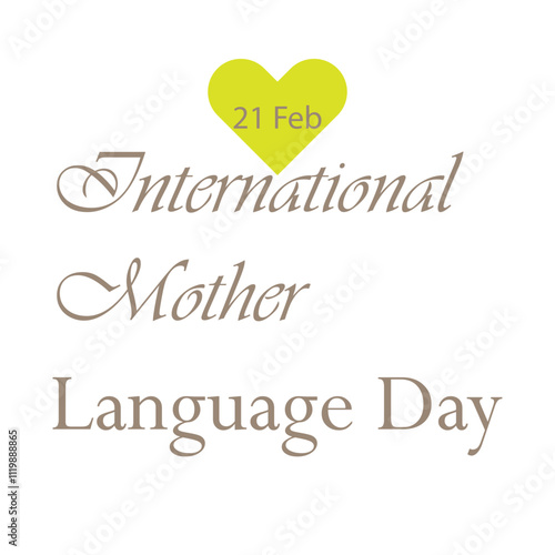 Vector illustration of stylish text for International Mother language Day backgroud