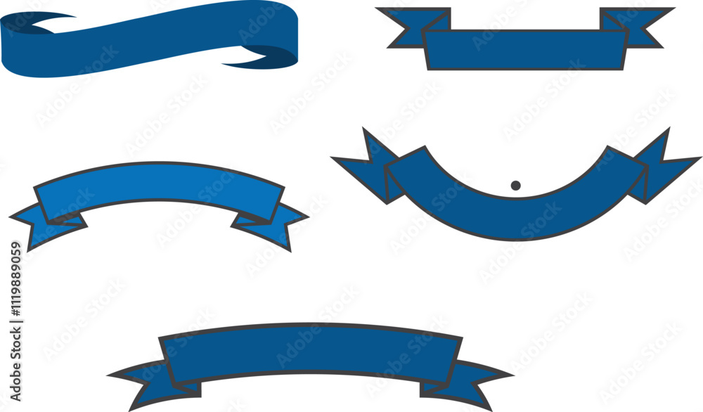 Fototapeta premium set of blue arrows