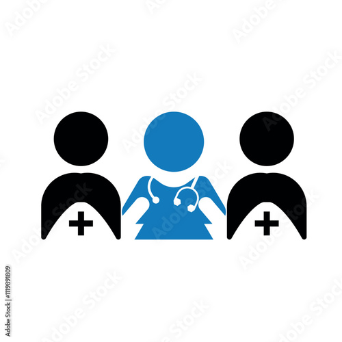 Doctor physician consultation icon.