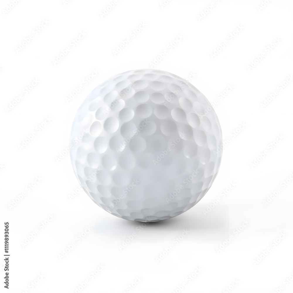 Close-up of a Single White Golf Ball on a White Background Close-up of a Single White Golf Ball on a White Background