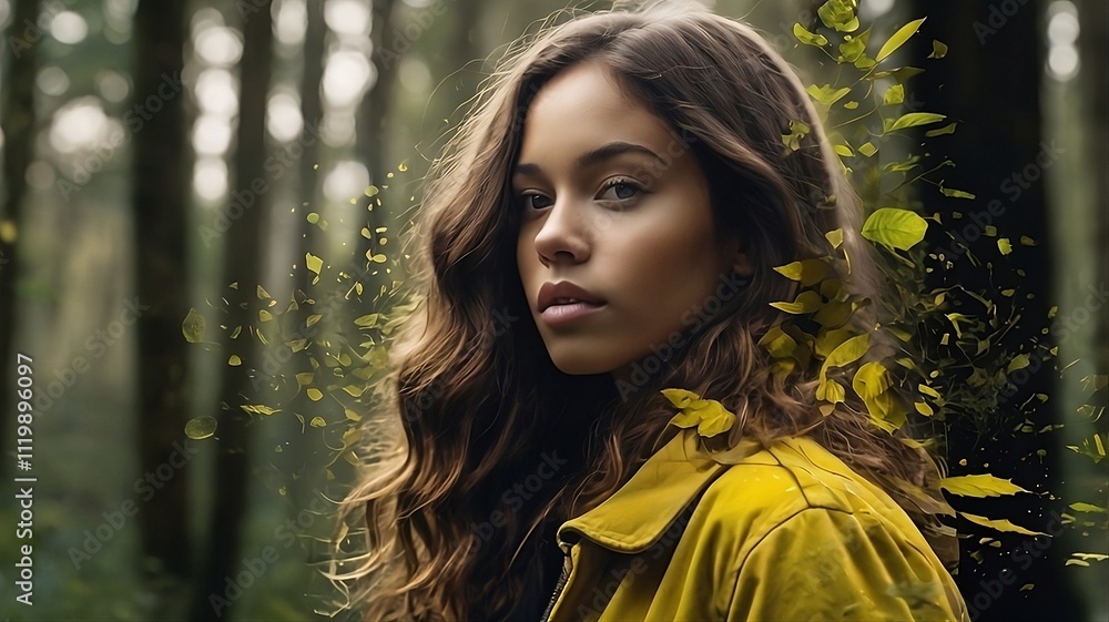 Creative Double Exposure Portraits with Nature, Artistic Photography Effect Creative Double Exposure Portraits with Nature, Artistic Photography Effect