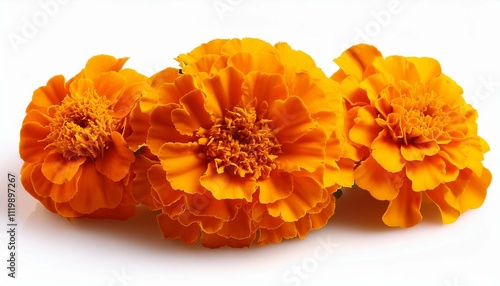 orange marigold flower tagetes erecta mexican marigold aztec marigold african marigold tagetes erecta flower isolated on white photo