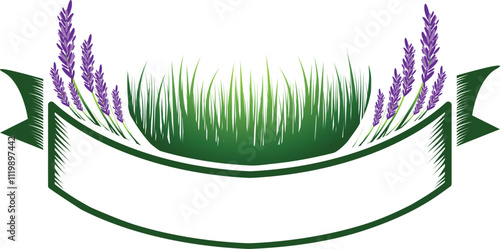 Grass and lavender with the ribbon