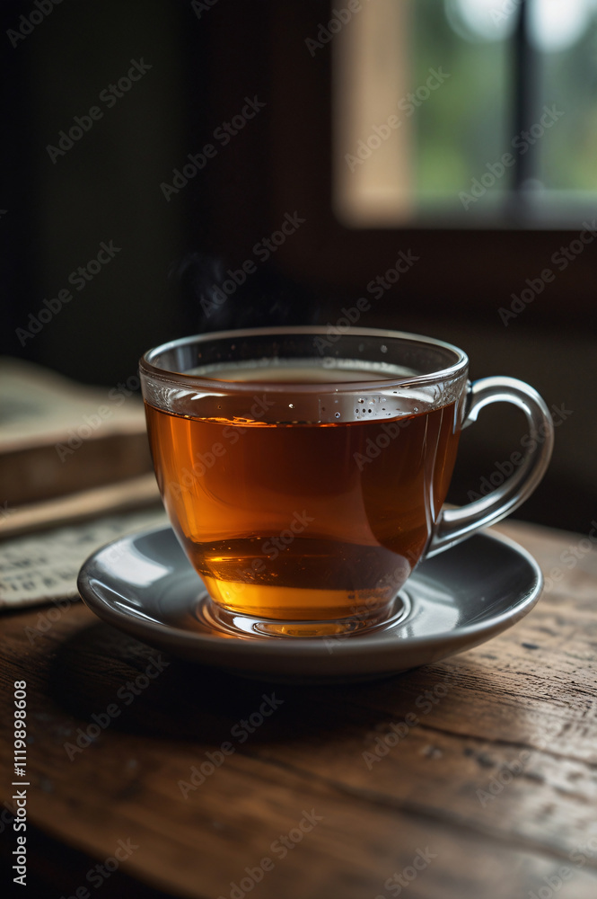 Indulging in afternoon tea with red tea and desserts. Indulging in afternoon tea with red tea and desserts.