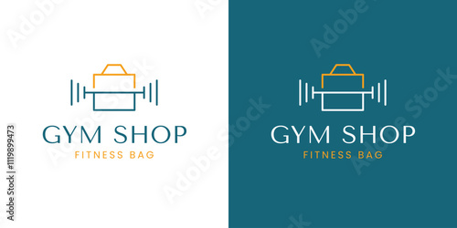 Gym Shop Logo Design. Suitable for fitness sales business
