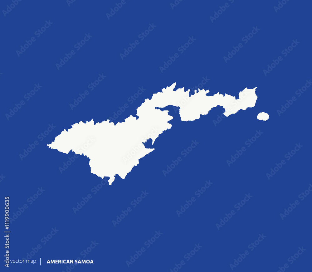 Fototapeta premium U.S Inhabited territories map. American Samoa vector map. you can use it for any needs. 