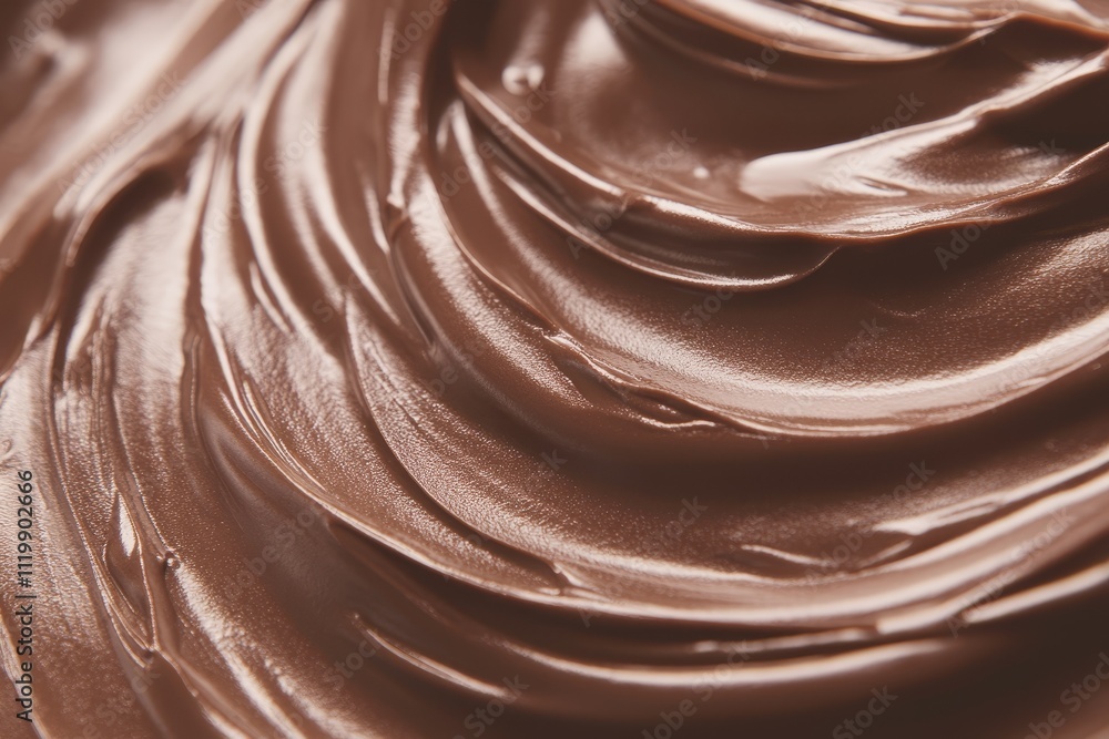 Close-up of smooth creamy chocolate glaze in the color of the year 2025 Mocha Mousse Close-up of smooth creamy chocolate glaze in the color of the year 2025 Mocha Mousse