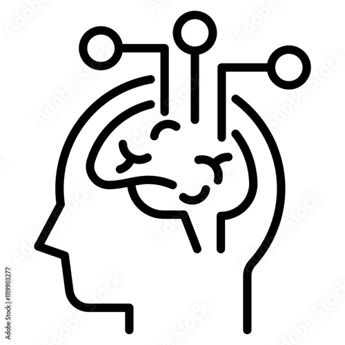 Neuropsychological single icon