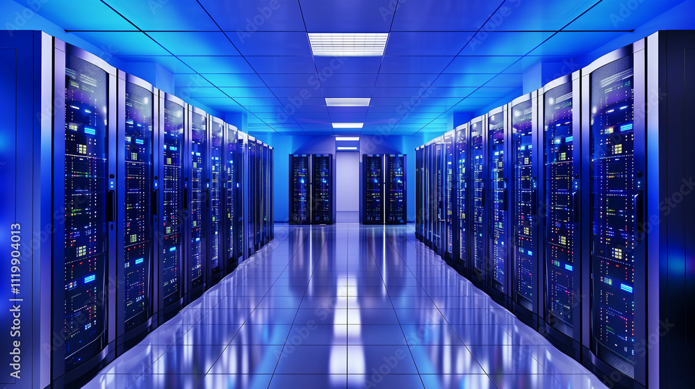 Fototapeta premium System security operator specialist working and control system in control center room.