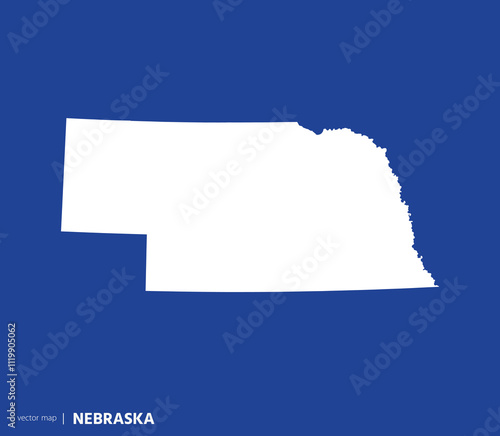 U.S states map. State of Nebraska vector map. you can use it for any needs.