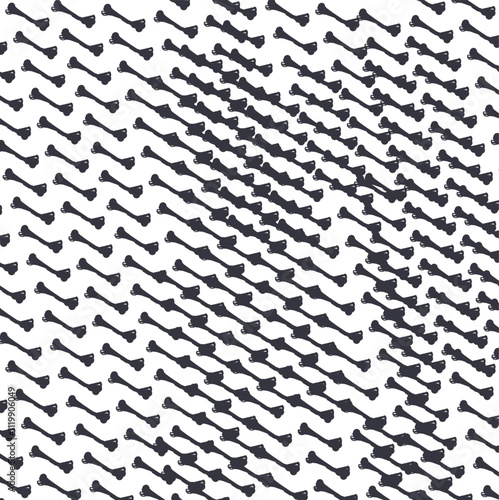 Texture in the form of bones or oblong spots with thickenings.