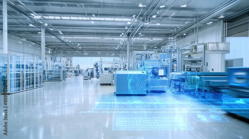 Obraz premium Discover the cutting-edge features of Industry 0 smart factories.