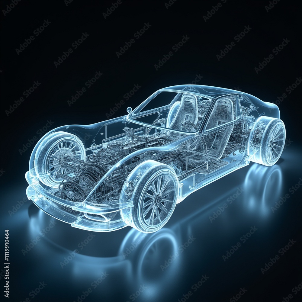 Naklejka premium silver car