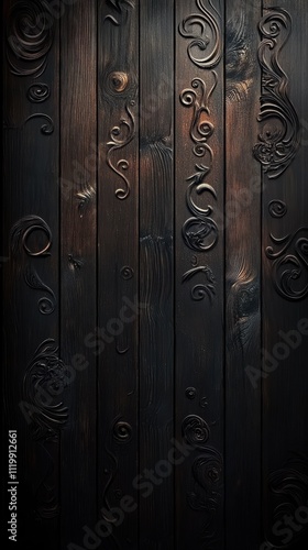 Highcontrast dark wood textures with organic patterns