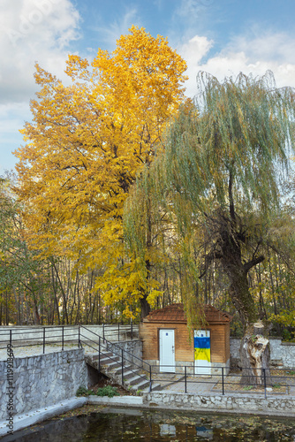  autumn alleys of Kleptuza park in Velingrad Bulgaria photo