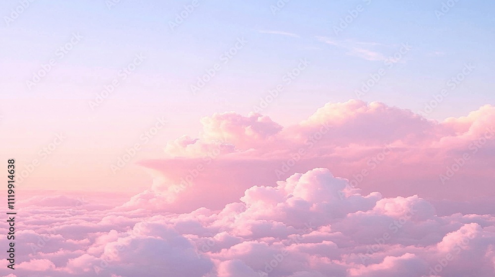 Soft pastel clouds create a serene backdrop. Soft pastel clouds create a serene backdrop.