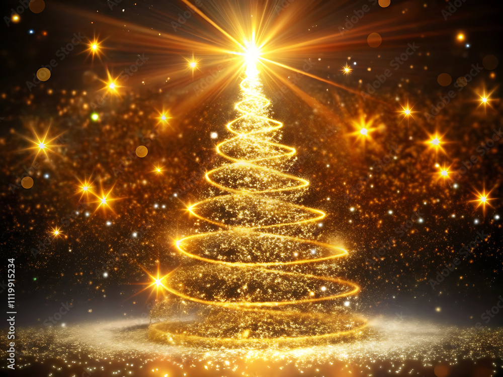 golden christmas tree with lights7 golden christmas tree with lights7