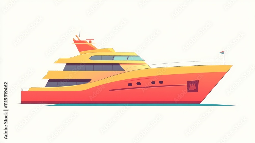 transport vessel flat design side view shipping economy theme cartoon drawing vivid transport vessel flat design side view shipping economy theme cartoon drawing vivid