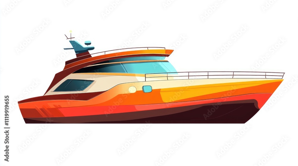 transport vessel flat design side view shipping economy theme cartoon drawing vivid transport vessel flat design side view shipping economy theme cartoon drawing vivid